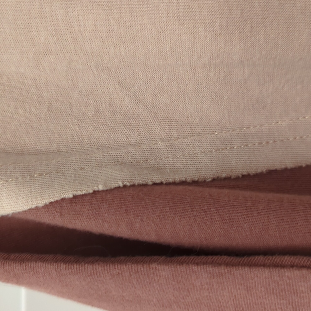EASEL cream/tan/mauve fall shirt sleeve top - Picture 4 of 7
